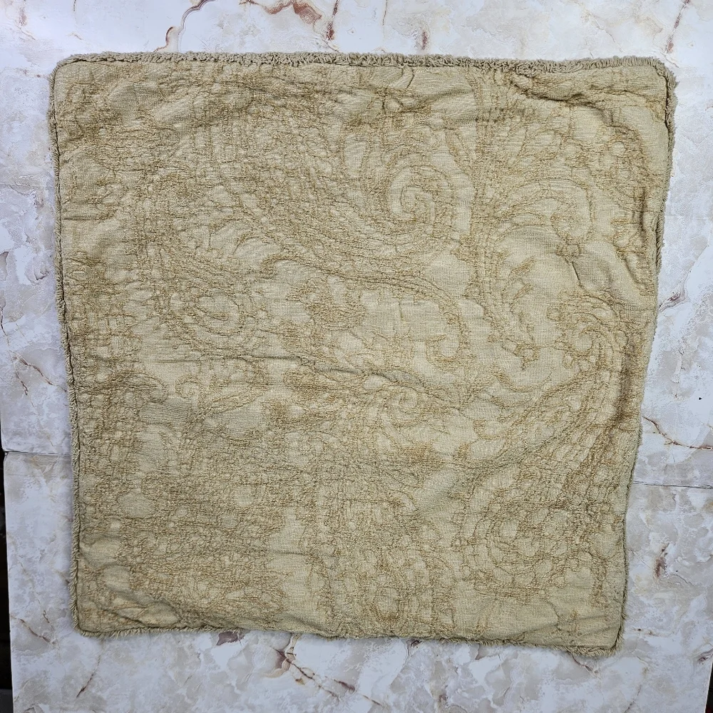 Pottery Barn throw pillow Case 22x22 Neutral Paisley Print